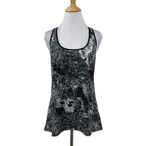 Fabletics Eiffel Tank Women M Medium Gilded Granite Scoop Neck Stretch Racerback